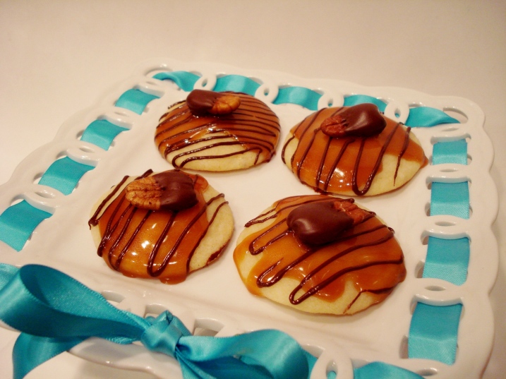 Peanut Butter Toffee Turtle Cookies